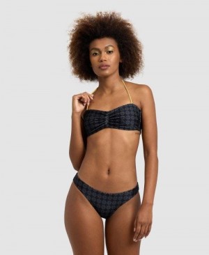 Arena 50th Anniversary Bikini Bandeau Bikini Damen Schwarz Mehrfarbig Gold | 987064HCL