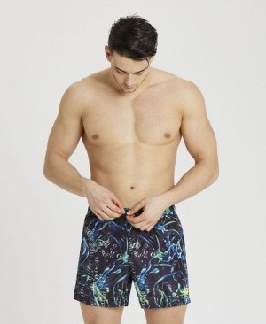 Arena Allover Beach Short Kurze Hose Herren Schwarz Mehrfarbig | 491503XVW