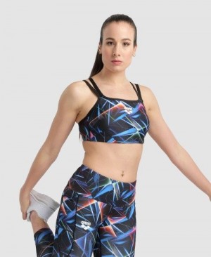 Arena Allover Bra Top Oberteil Damen Mehrfarbig | 739652DIW
