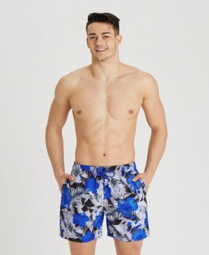 Arena Allover Print Beach Boxer Unterwäsche Herren Blau Mehrfarbig | 892051LNC