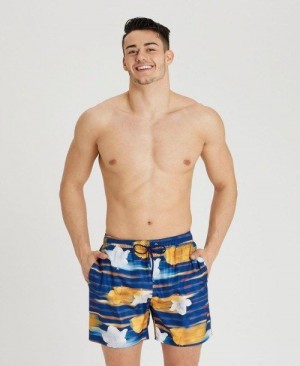 Arena Allover Print Beach Boxer Unterwäsche Herren Navy Mehrfarbig | 801953ZKX
