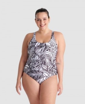 Arena Allover Pro Back Plus One Piece Body Damen Schwarz Mehrfarbig | 174603VSJ