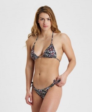 Arena Allover Triangle Bikini Bikini Damen Bordeaux Mehrfarbig | 381079KHJ