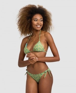 Arena Allover Triangle Bikini Bikini Damen Olivgrün Mehrfarbig | 842056IGL