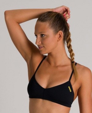 Arena Bandeau Live Bandeau-Bh Damen Schwarz Gelb | 419053MWE