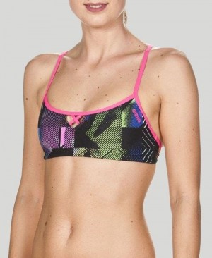 Arena Be Top (Bandeau Top) Oberteil Damen Mehrfarbig Rosa | 450718YTL