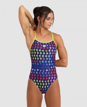 Arena Carnival Booster Back One Piece Body Damen Grün Mehrfarbig | 691708UVL