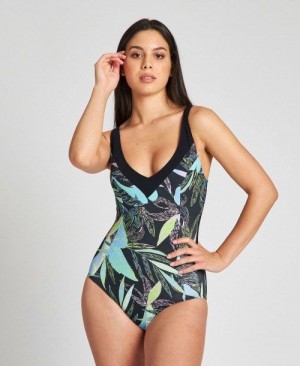 Arena Celia Wing Back One Piece Body Damen Schwarz Mehrfarbig Schwarz | 508314ODJ