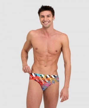 Arena Crazy Brief Slip Herren Schwarz Weiß Mehrfarbig | 640219WYJ