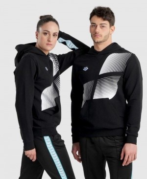 Arena Diamonds Solid Hoodie Hoodie Herren Schwarz Weiß Blau | 564021KLQ