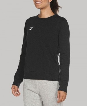 Arena Essential Crew Sweat Pullover Damen Schwarz | 920571JQN