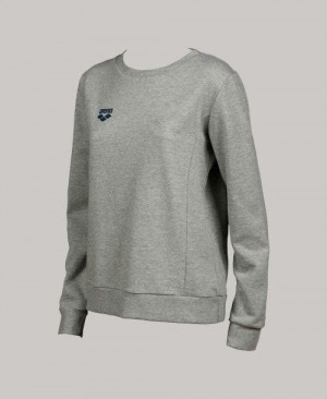 Arena Essential Crew Sweat Pullover Damen Grau | 079134UDZ