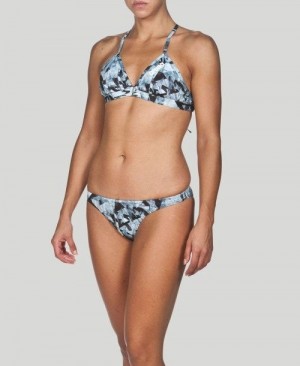 Arena Glitch Tie Back Top Oberteil Damen Mehrfarbig | 635841USM