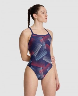 Arena Halftone Challenge Back One Piece Body Damen Mehrfarbig | 216097NWD