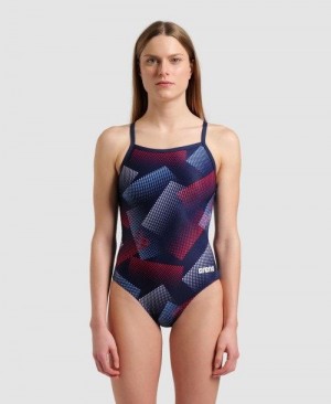 Arena Halftone Lightdrop Back One Piece Body Damen Mehrfarbig | 350918MUL