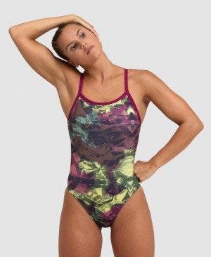 Arena Hero Camo Challenge Back One Piece Body Damen Rot Rot | 275841HVC