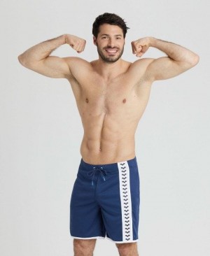 Arena Icons Beach Bermuda Short Kurze Hose Herren Navy Weiß | 940573HJM