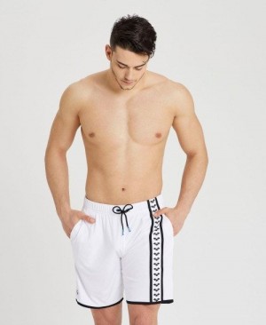 Arena Icons Beach Bermuda Short Kurze Hose Herren Weiß Schwarz | 761542SNC