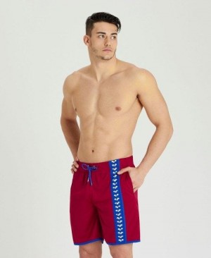 Arena Icons Beach Bermuda Short Kurze Hose Herren Bordeaux Blau | 518036YTO