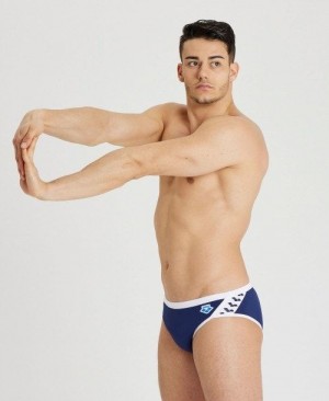 Arena Icons Brief Slip Herren Navy Weiß | 657308XQA