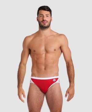 Arena Icons Brief Slip Herren Rot Weiß | 517924VNT