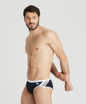 Arena Icons Brief Slip Herren Schwarz Weiß | 908237VUS