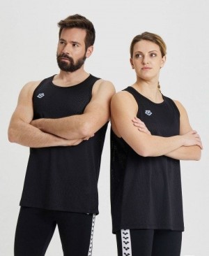 Arena Icons Mesh Tank Top Oberteil Herren Schwarz Schwarz | 581734VKN