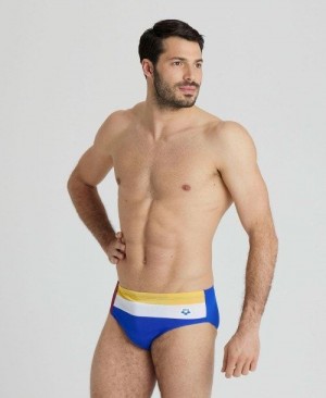 Arena Icons Panel Briefs Slip Herren Blau Bordeaux Blau | 537648IEL