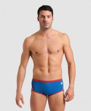 Arena Icons Solid Low Waist Short Kurze Hose Herren Blau Rot | 546298EGY