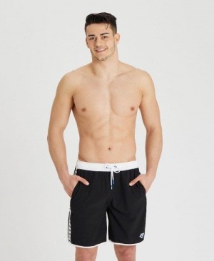 Arena Icons Team Stripe Bermuda Bermudas Herren Schwarz Weiß | 327460UGT