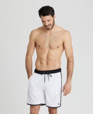 Arena Icons Team Stripe Bermuda Bermudas Herren Weiß Schwarz | 317854DGW