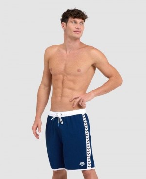 Arena Icons Team Stripe Bermuda Bermudas Herren Navy Weiß | 128560SBR