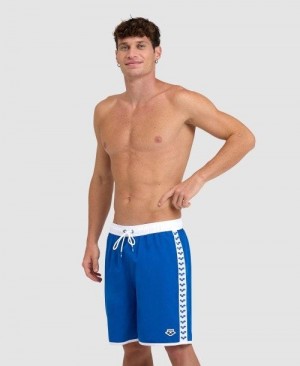 Arena Icons Team Stripe Bermuda Bermudas Herren Königsblau Weiß | 051763BGI