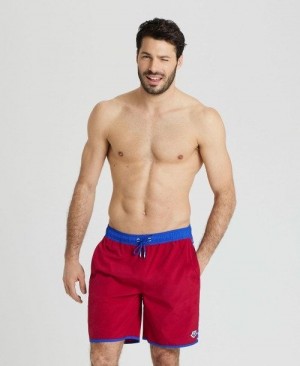 Arena Icons Team Stripe Bermuda Bermudas Herren Bordeaux Blau | 846037DQK