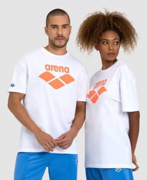 Arena Icons T-shirt Kurze Hose Damen Weiß | 504389RWD