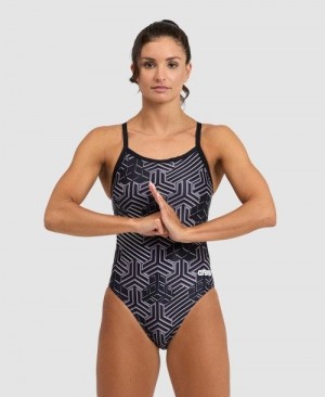 Arena Kikko Pro Challenge Back One Piece Body Damen Schwarz Schwarz Mehrfarbig | 975480ZSC