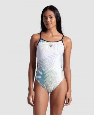 Arena Light Floral Lace Back Swimsuit Badeanzug Damen Mehrfarbig | 345192FQK