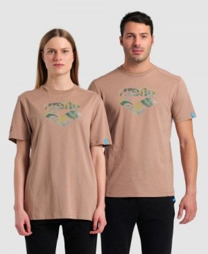 Arena Logo Cotton T-shirt Kurze Hose Damen Mehrfarbig | 985742GEO