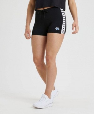 Arena Lorella Team Short Kurze Hose Damen Schwarz Weiß Schwarz | 025437DBJ