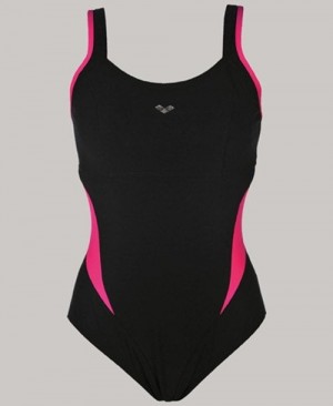 Arena Makimurax Low Strap Back C-cup Bademode Damen Schwarz Rosa Lila | 874903ETH