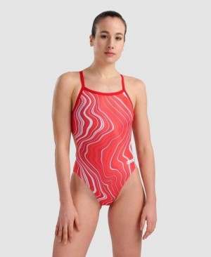 Arena Marbled Challenge Back Bademode Damen Mehrfarbig | 184037RHG