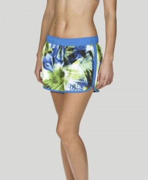 Arena Palms Sport Short Kurze Hose Damen Blau Mehrfarbig | 642359IDE