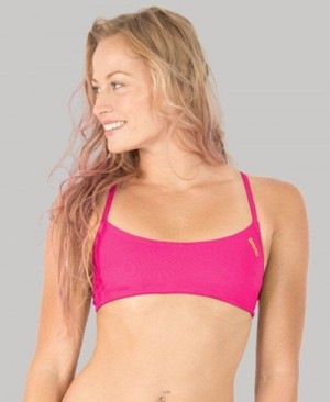 Arena Play Top (Bandeau Top) Oberteil Damen Rosa Gelb | 624751ODE