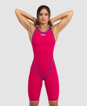 Arena Powerskin Carbon Core Fx Berries Limited Edition Open Back Bademode Damen Dunkelgrau | 127345WFP