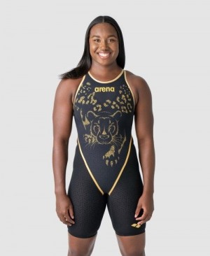 Arena Powerskin Carbon Glide Limited Edition Simone Manuel Closed Back Bademode Damen Dunkelgrau | 791526CUW