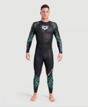 Arena Powerskin Storm Wetsuit Neoprenanzug Herren Koralle Blau Schwarz | 437581FBA