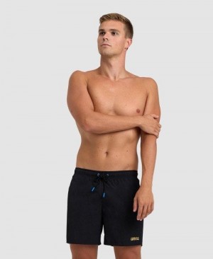 Arena Pro Beach Boxer Unterwäsche Herren Schwarz Gold | 569017PCN