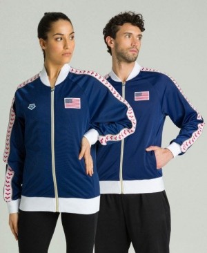 Arena Relax Iv Nations Team Jacket Jacken Herren Navy | 382041KYT