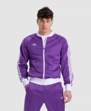 Arena Relax Iv Team Full-zip Jacket Jacken Herren Lila Weiß Lila | 043187VWF