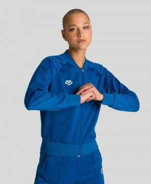 Arena Relax Iv Team Full-zip Jacket Jacken Damen Blau | 840937PVM